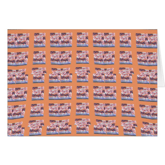 Snyggt, fint hjärta, hjärta hälsningskort (Framsidan Horizontal)