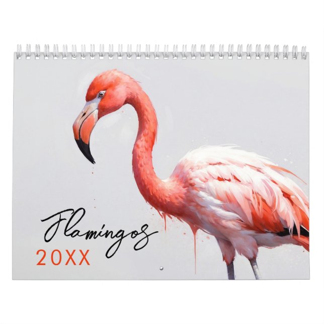 Snyggt Flamingo Art Kalender (Omslag)