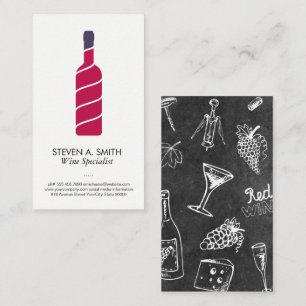 Snyggt Flaska Logotypen Vin Visitkort