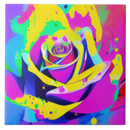 Snyggt flerfärgat blomma kakelplatta