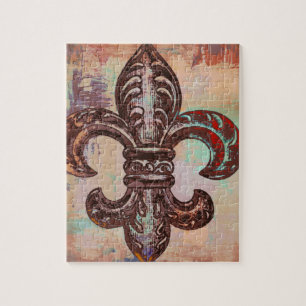 Snyggt Fleur De Lis Planlägga Pussel