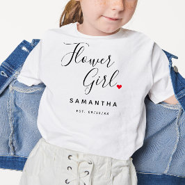 Snyggt Flower Girl Bröllop T Shirt
