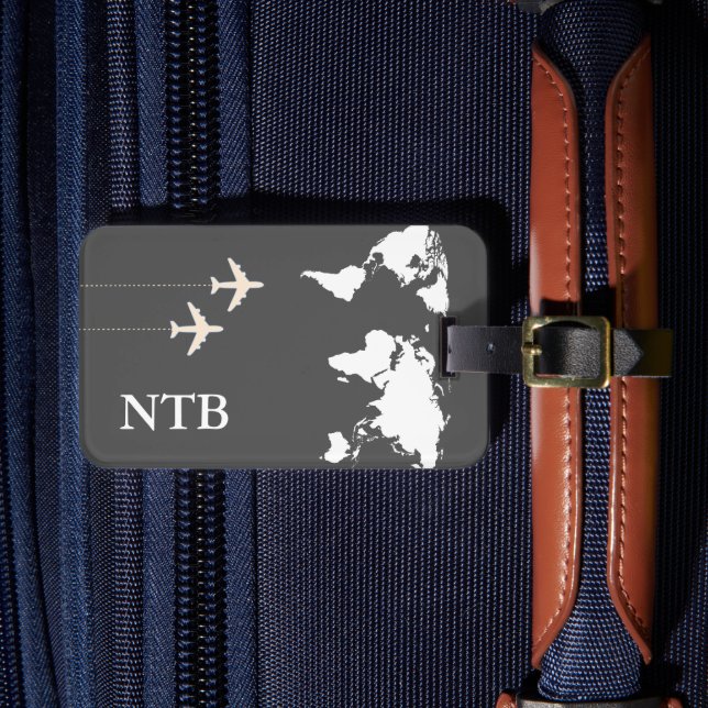 Snyggt Flygplansresenär Bagagebricka (Framsida Insitu 4)