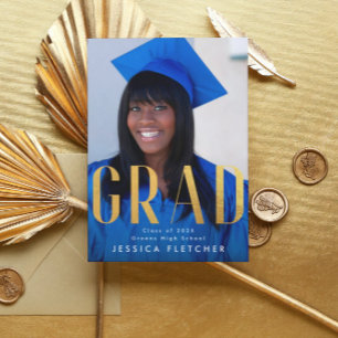Snyggt Fold Gult Gold Foil GRAD Photo 2023 Meddelande