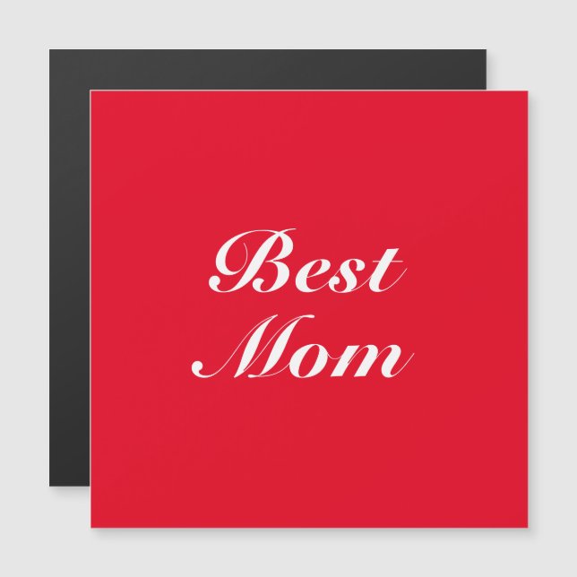 Snyggt för bästa Mamma-röda klassiska skript, eleg (Fram/baksida)