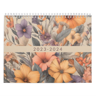 snyggt för blommigt av rustik vintage, elegant kalender