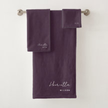 Snyggt för Eggplant Bath Towels Bathroom Elegant
