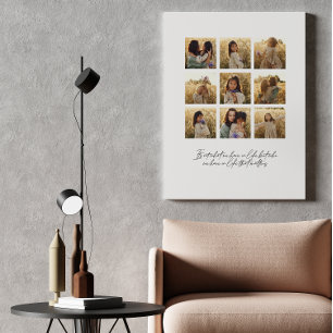 Snyggt för elegant av multifotocitattecken i famil canvastryck