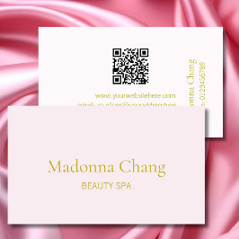 Snyggt för enkel Rosa av Beauty Spa QR-kod Visitkort