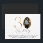 snyggt för fotoelegant i 30års födelsedag Modern G Inbjudningar<br><div class="desc">30års födelsedag Modern Guld fotot elegant snyggt party inbjudan med .</div>