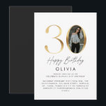 snyggt för fotoelegant i 30års födelsedag Modern G Inbjudningar<br><div class="desc">30års födelsedag Modern Guld fotot elegant snyggt party inbjudan med .</div>