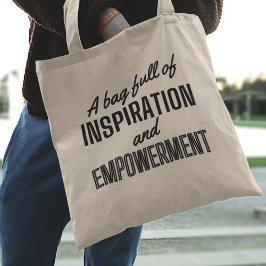 Snyggt för inspirerande meddelande tygkasse