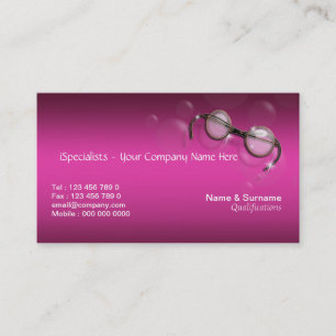Snyggt för optometrikeroptikerrosor visitkort
