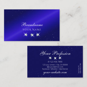 Snyggt för Shimmery Royal Blue Sparkling Diamonds Visitkort
