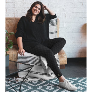 Snyggt för svart Chic Kontrollerad Mönster-monogra Leggings