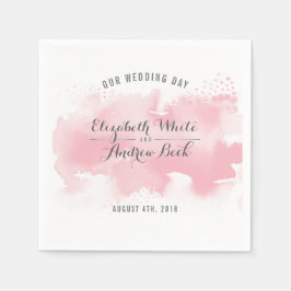 snyggt för TRENDIG MOTTAGNING vattenfärgs rosa Pappersservett