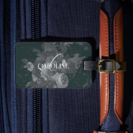 Snyggt för Vintage av djupgående Grönt, Blommigt, Bagagebricka