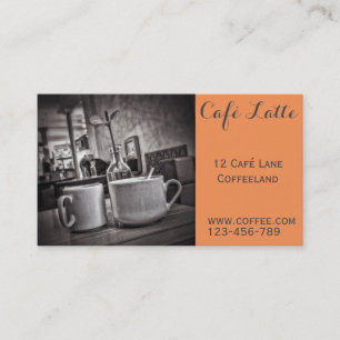 Snyggt för vintage av Retro cafe-kaffe Visitkort