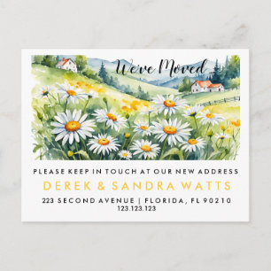 Snyggt Förändring av adress vi har flyttat Meddelande Vykort