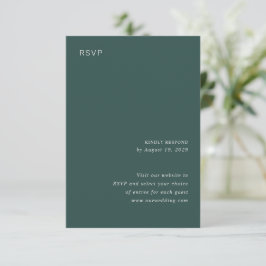 Snyggt Forest Grönt - minimalistisk Bröllop OSA Kort