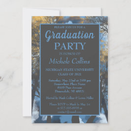 Snyggt Forest Sunset Party-inbjudan Inbjudningar