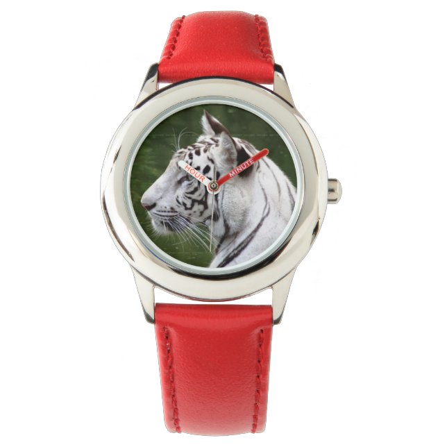 Snyggt foto av Stripe Tiger Armbandsur (Framsida)