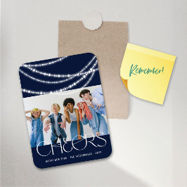 Snyggt Foto för nyårsschackpjäser med mousserande  Magnet