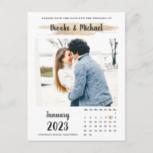 Snyggt Fotokalender Spara datumkortet Vykort