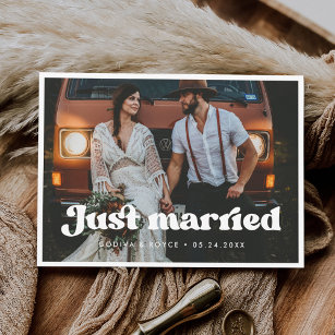 Snyggt-fotokort för Ny gifta Meddelande