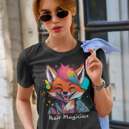 Snyggt Fox-gåvor för hårfrisörer Hair Stylist T Shirt