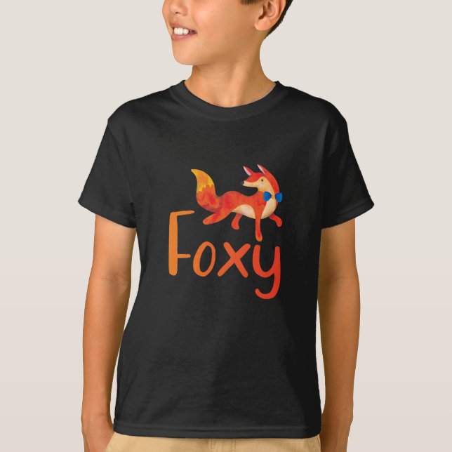 Snyggt Foxy Shirt med Illustrated Fox Shirt T-shirt (Framsida)