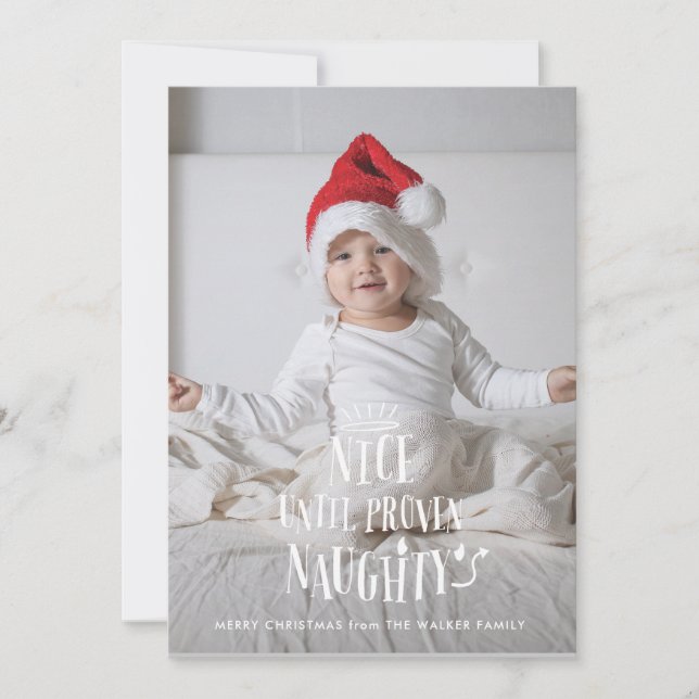 Snyggt fram till Beven Naughty Funny Helgdag Card Julkort (Framsida)