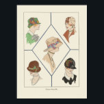 Snyggt Fransk Illustration Art Deco för kvinnor Poster<br><div class="desc">En vintage från 1900-talets tidigt tryckt av illustrator Jeanne Duc. Bilden kan ha fel på grund av den ursprungliga utskriftens ålder. Dessutom har Pappert sockerskö förändrat bilder,  som är allmänt tillgängligt,  för att rensa upp och förbättra mättnaden i färg.</div>