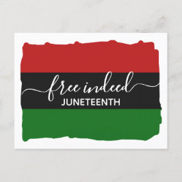 Snyggt FRITT, VERKLIGEN Pan African JUNETEENTH Vykort