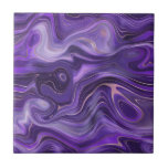 Snyggt Funky Groovy Lila Kurvor Marble 1-6 Kakelplatta<br><div class="desc">Tittar du vara lite annorlunda och originell? Denna moderna funky, lila marmor Mimic kurvor print wall ceramic tile är precis vad du behöver. Finns i två storlekar: 4, 25 x 4, 25 och 6 x 6 tum. Observera att detta är ett platt färg-tryck och inte en marmorsten. Pressa upp köket,...</div>