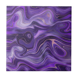 Snyggt Funky Groovy Lila Kurvor Marble 1-6 Kakelplatta