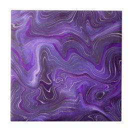 Snyggt Funky Groovy Lila Kurvor Marble 2-6 Kakelplatta