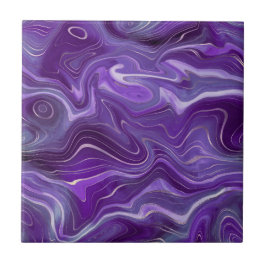 Snyggt Funky Groovy Lila Kurvor Marble 4-6 Kakelplatta