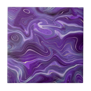 Snyggt Funky Groovy Lila Kurvor Marble 4-6 Kakelplatta