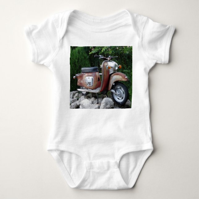 Snyggt Gamoter Baby Jersey Bodydräkt, vit Tee Shirt (Framsida)
