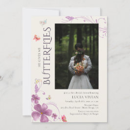 Snyggt Ge Me Butterfly Photo Möhippa Inbjudningar