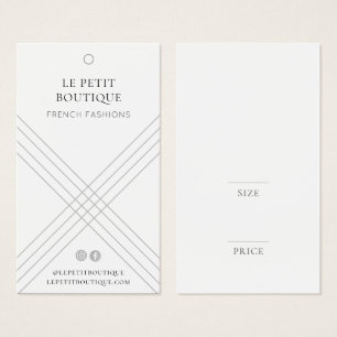 Snyggt Geometric Grått Clothing Pris Märkre Visitkort