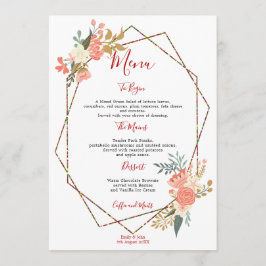 Snyggt Geometric Ram Ambrose Blommigt Bröllop Meny