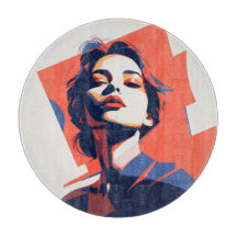 Snyggt Geometric Woman Porträtt