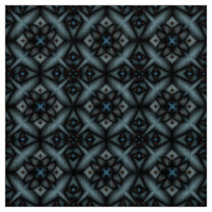snyggt, geometrisk, blå, svart, orientalisk, tyg