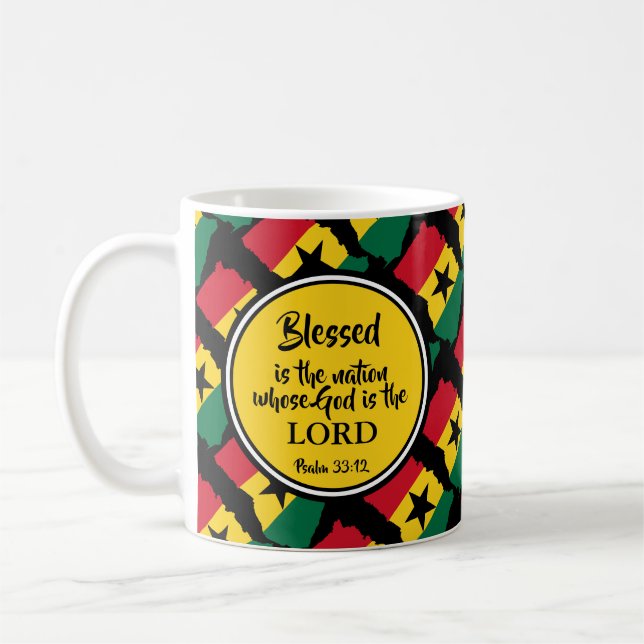 Snyggt GHANA Blsed Nation Monogram Gift Kaffemugg (Vänster)