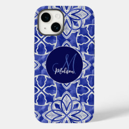 Snyggt, gigantiskt blått grått initialt monogramma