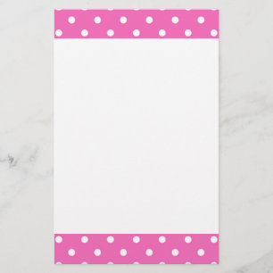Snyggt, giggt rosa polka dots brevpapper