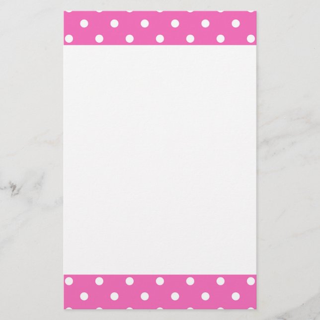 Snyggt, giggt rosa polka dots brevpapper (Framsida)