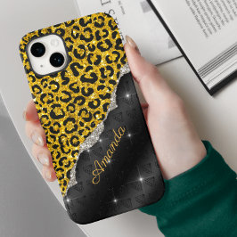 Snyggt (giglim faux) glitter djurtryck Monogram